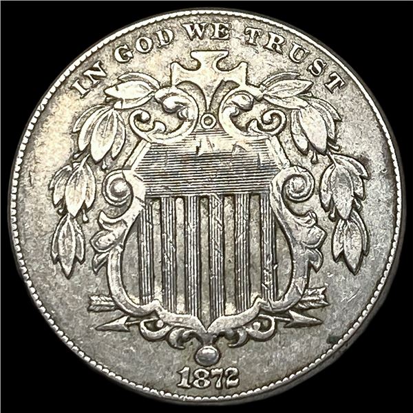 1872 Shield Nickel CLOSELY UNCIRCULATED