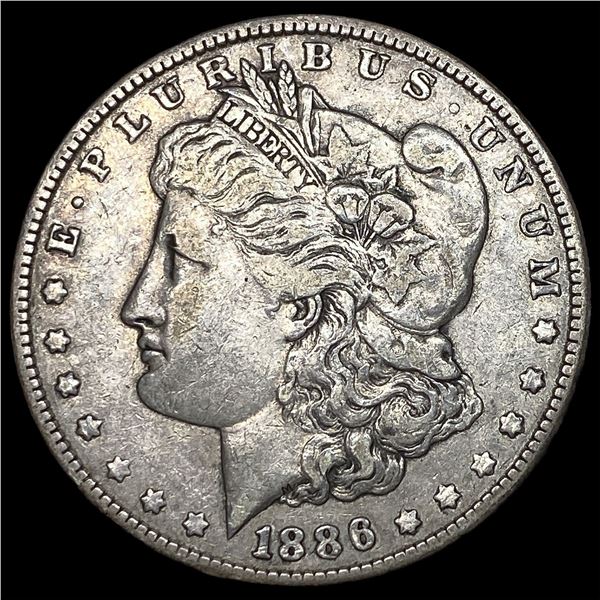 1886 Silver Morgan Dollar NEARLY UNCIRCULATED