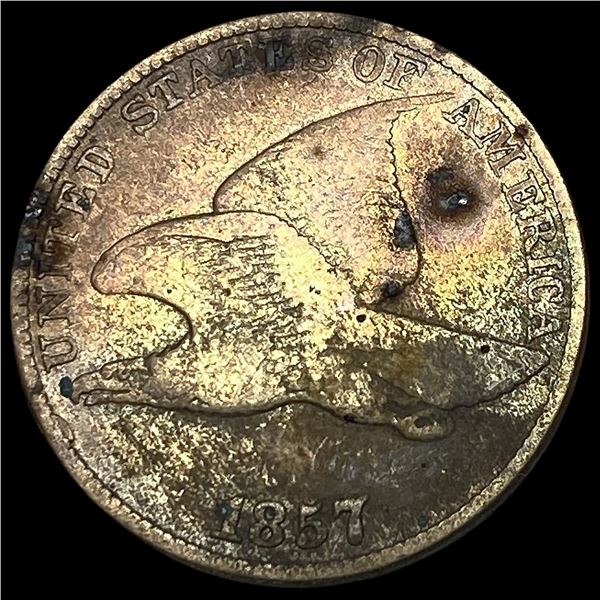 1857 Flying Eagle Cent ABOUT UNCIRCULATED