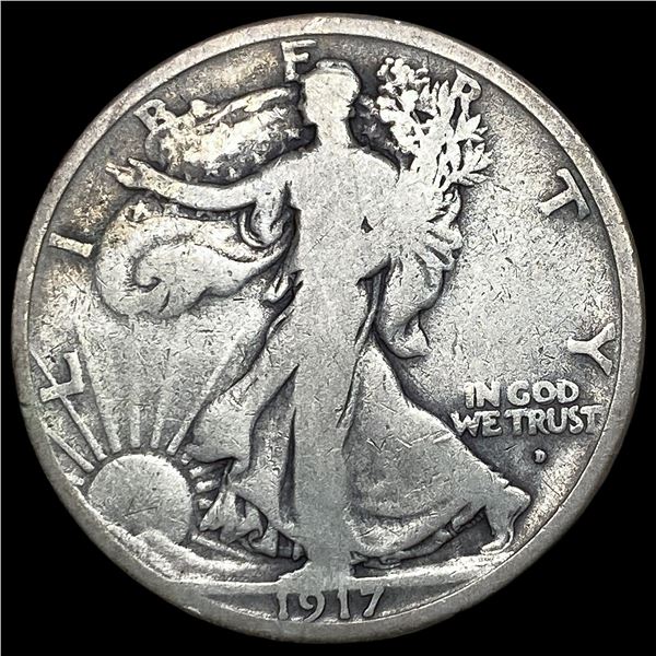 1917-D Silver Walking Liberty Half Dollar  CHOICE BU