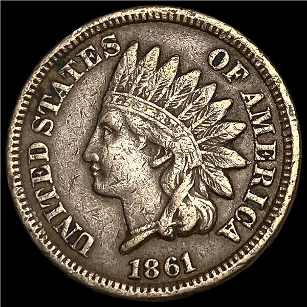 1861 Indian Head Cent NEARLY UNCIRCULATED