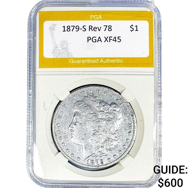 1879-S Rev 78 Morgan Silver Dollar PGA XF45