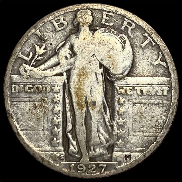 1927-S Silver Standing Liberty Quarter ABOUT  UNCIRCULATED