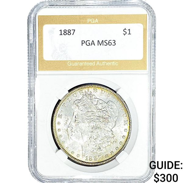 1887 Morgan Silver Dollar PGA MS63