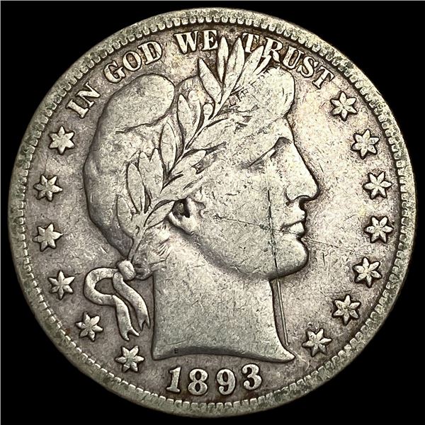 1893-S Silver Barber Half Dollar LIGHTLY  CIRCULATED