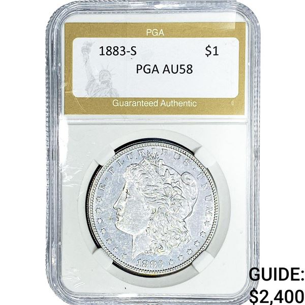 1883-S Morgan Silver Dollar PGA AU58