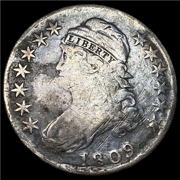 1809 Capped Bust Half Dollar LIGHTLY  CIRCULATED