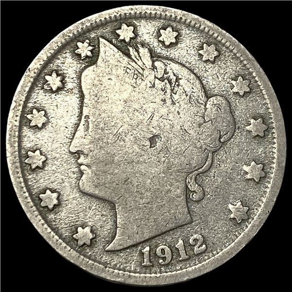 1912-S Liberty Head Nickel LIGHTLY CIRCULATED
