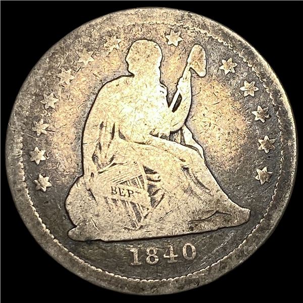 1840 Seated Liberty Quarter LIGHTLY  CIRCULATED