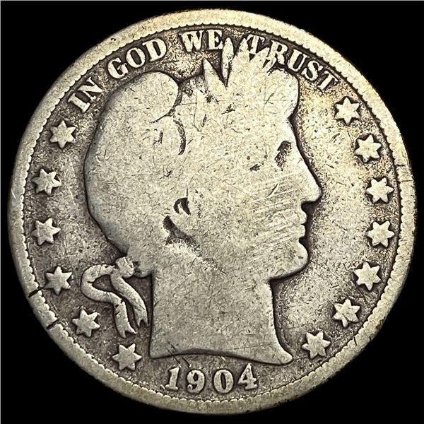 1904-O Silver Barber Half Dollar NICELY  CIRCULATED
