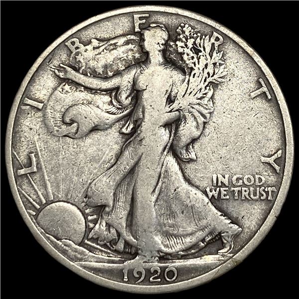 1920-D Silver Walking Liberty Half Dollar  ABOUT UNCIRCULATED