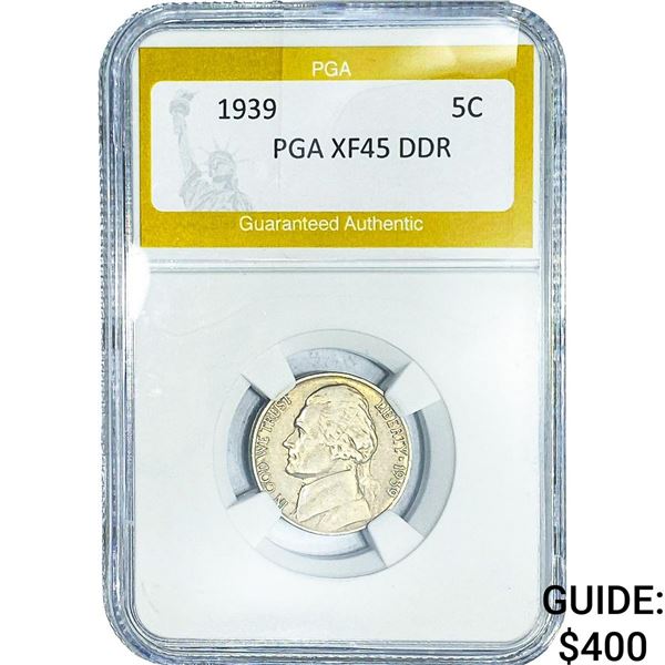 1939 Jefferson Nickel PGA XF45 DDR