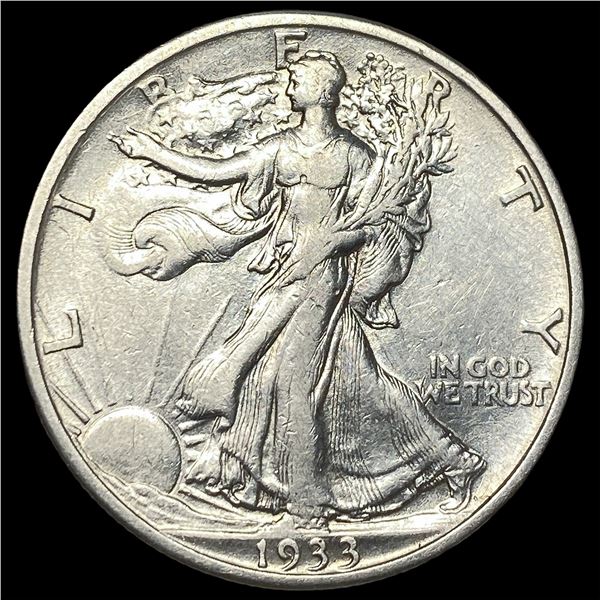 1933-S Silver Walking Liberty Half Dollar  CLOSELY UNCIRCULATED