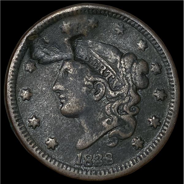 1838 Coronet Head Large Cent HIGH GRADE
