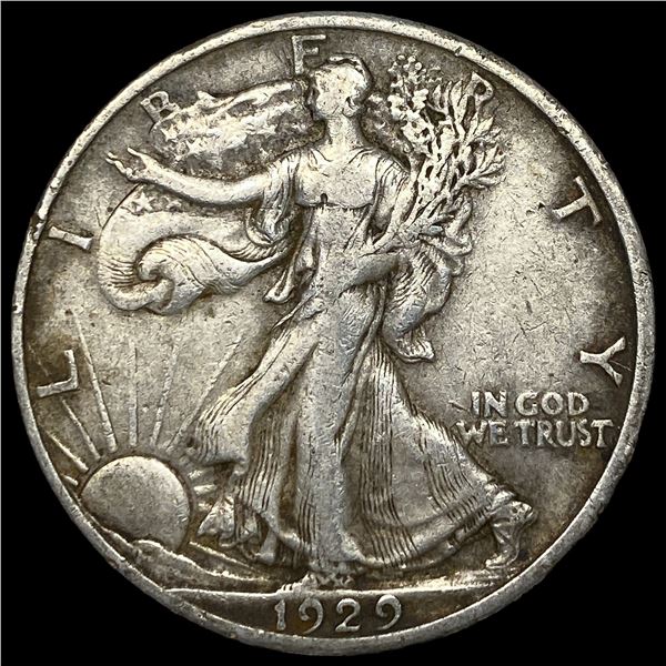1929-S Silver Walking Liberty Half Dollar  NEARLY UNCIRCULATED