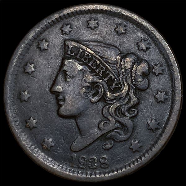 1838 Braided Hair Large Cent NEARLY  UNCIRCULATED