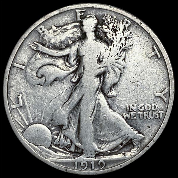 1919 Walking Liberty Half Dollar LIGHTLY  CIRCULATED