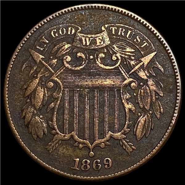 1869 Two-Cent Piece CLOSELY UNCIRCULATED