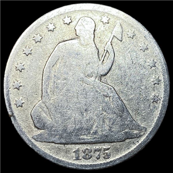 1875 Seated Liberty Half Dollar NICELY  CIRCULATED