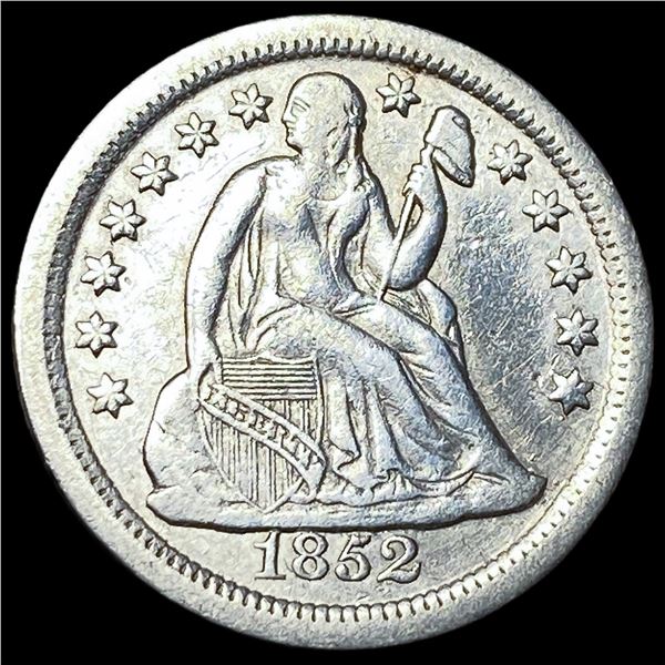 1852-O Silver Seated Liberty Dime NEARLY  UNCIRCULATED