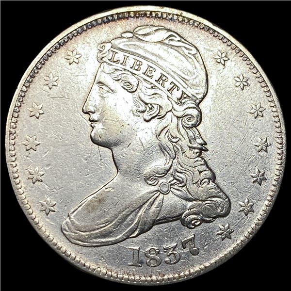 1837 Capped Bust Half Dollar NEARLY  UNCIRCULATED
