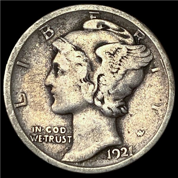 1921-D Silver Mercury Dime NEARLY  UNCIRCULATED