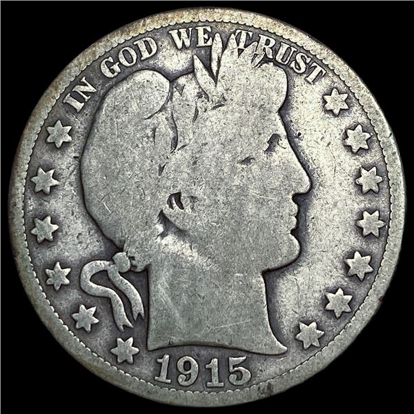 1915 Silver Barber Half Dollar LIGHTLY  CIRCULATED
