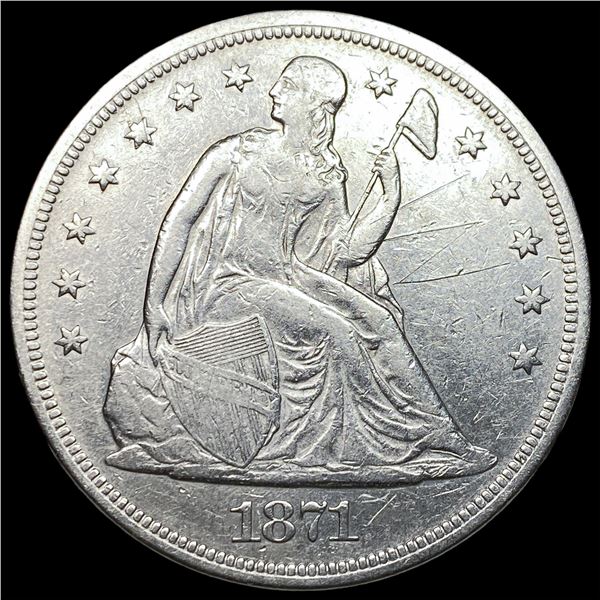 1871 Seated Liberty Silver Dollar HIGH GRADE