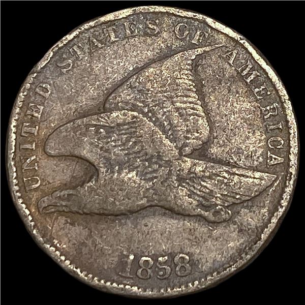 1858 Flying Eagle Cent ABOUT UNCIRCULATED