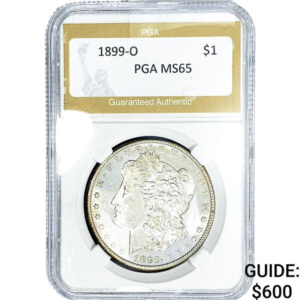 1899-O Morgan Silver Dollar PGA MS65