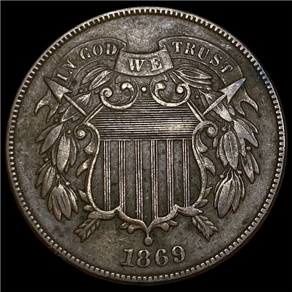1869 Two-Cent Piece CLOSELY UNCIRCULATED