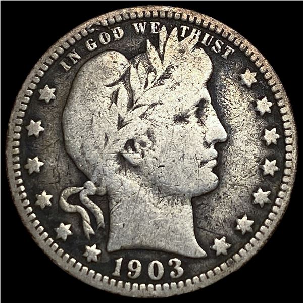 1903-O Silver Barber Quarter LIGHTLY  CIRCULATED