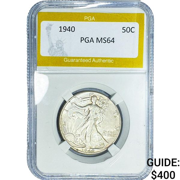 1940 Walking Liberty Half Dollar PGA MS64