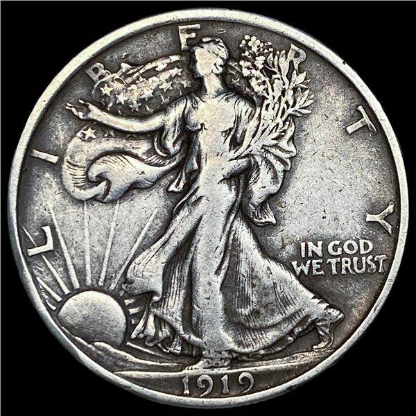 1919 Walking Liberty Half Dollar NEARLY  UNCIRCULATED