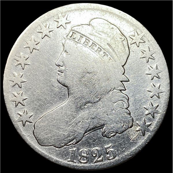 1825 Capped Bust Half Dollar NICELY  CIRCULATED