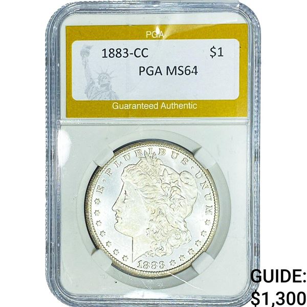 1883-CC Morgan Silver Dollar PGA MS64