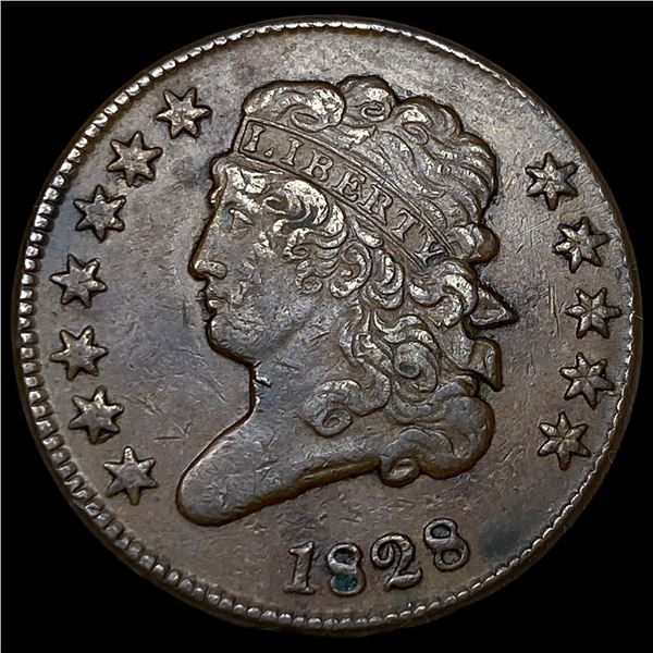 1828 Classic Head Half Cent NEARLY  UNCIRCULATED