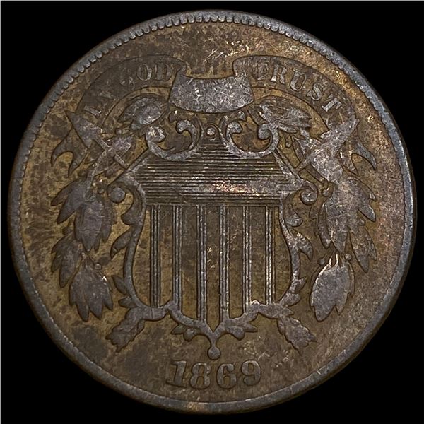 1869 Two-Cent Piece LIGHTLY CIRCULATED