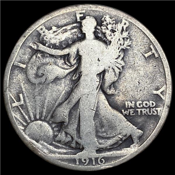 1916 Walking Liberty Half Dollar LIGHTLY  CIRCULATED