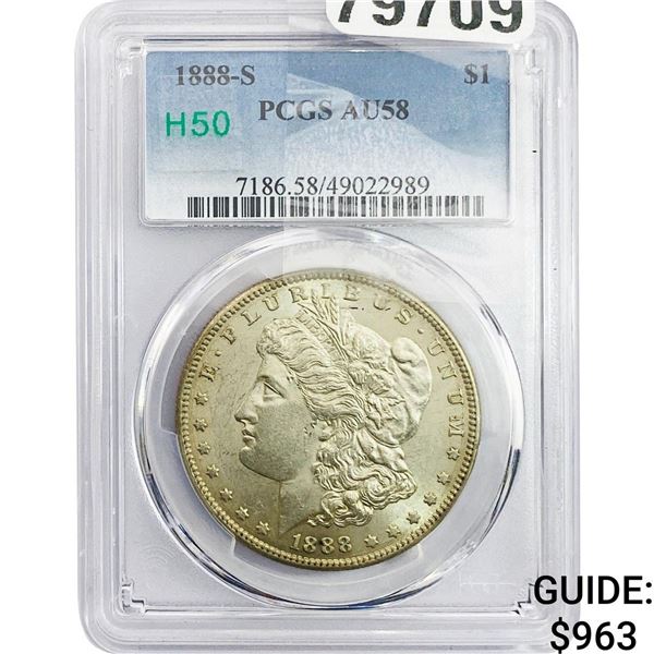 1888-S Morgan Silver Dollar PCGS AU58