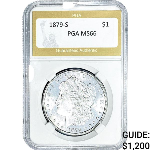1879-S Morgan Silver Dollar PGA MS66