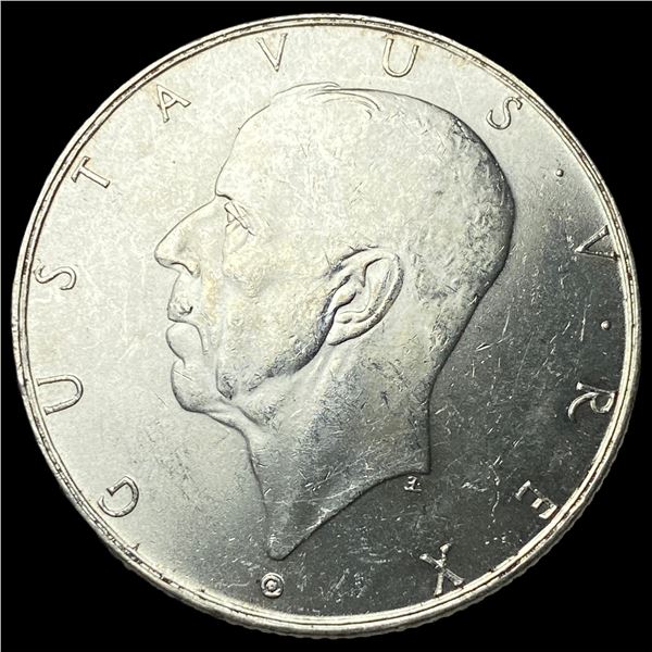 1938 Sweden Silver 2 Kroner UNCIRCULATED