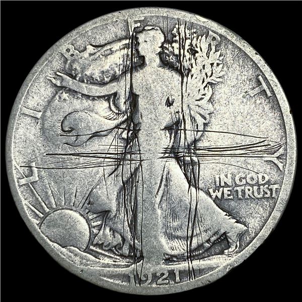 1921-D Silver Walking Liberty Half Dollar  NICELY CIRCULATED