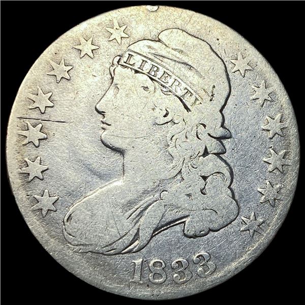 1833 Capped Bust Half Dollar NICELY  CIRCULATED