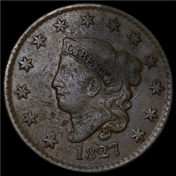 1827 Coronet Head Large Cent CLOSELY  UNCIRCULATED
