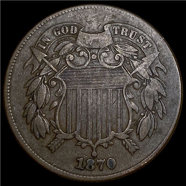 1870 Two-Cent Piece NEARLY UNCIRCULATED