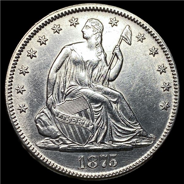 1875 Silver Seated Liberty Half Dollar  UNCIRCULATED