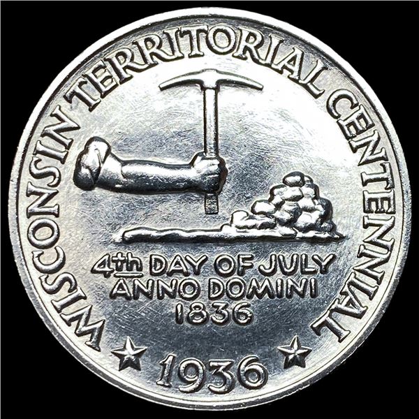 1936 Silver Wisconsin Half Dollar CHOICE BU