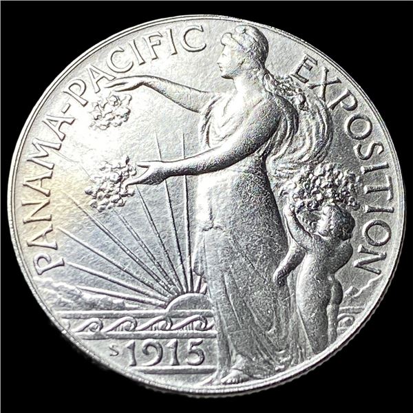 1915-S Silver Panama-Pacific Half Dollar  CLOSELY UNCIRCULATED