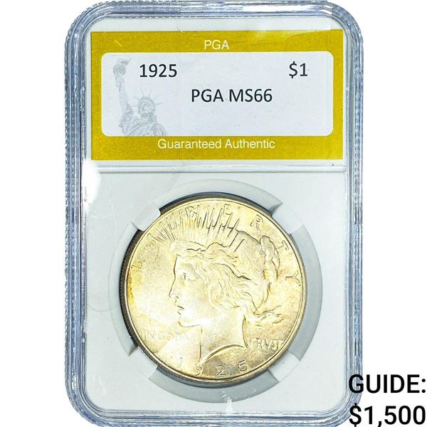 1925 Silver Peace Dollar PGA MS66